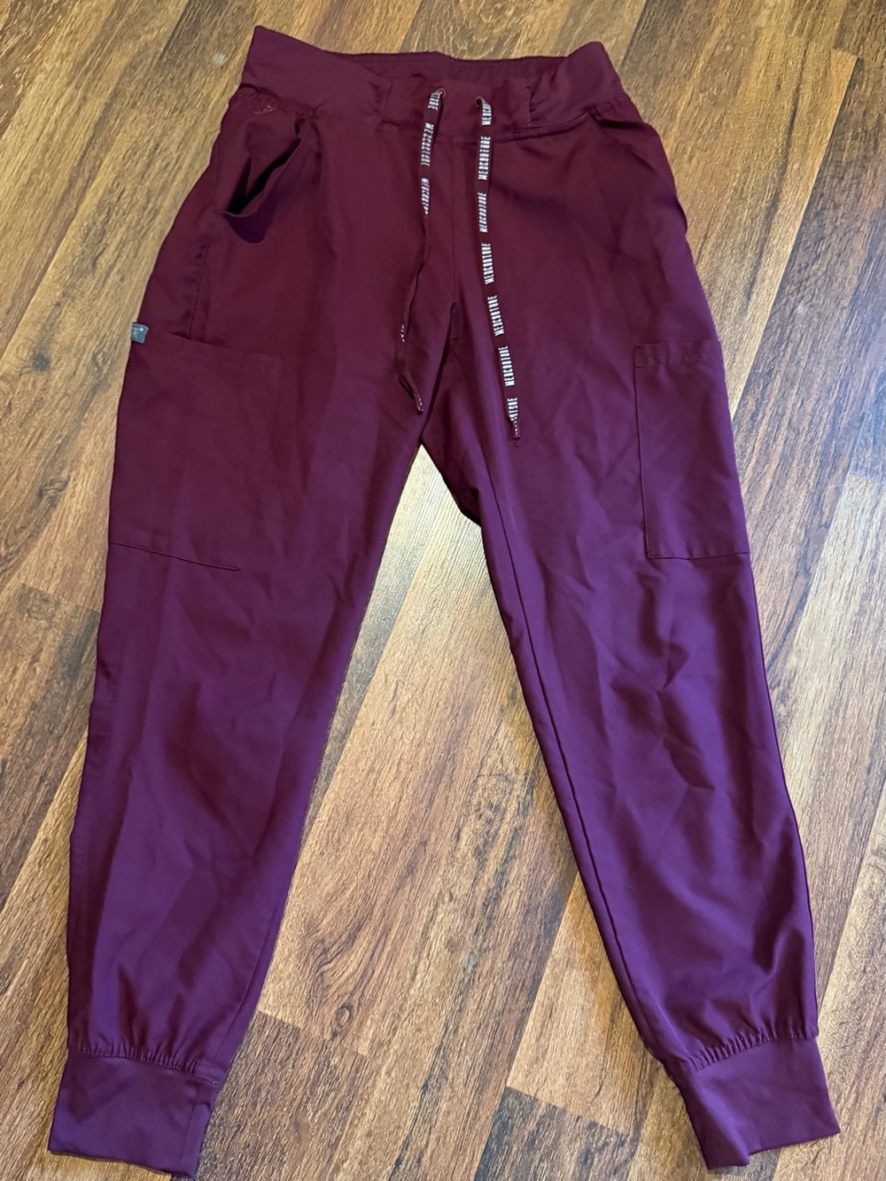 Med Couture Burgundy Women's Jogger Scrub Pants XS